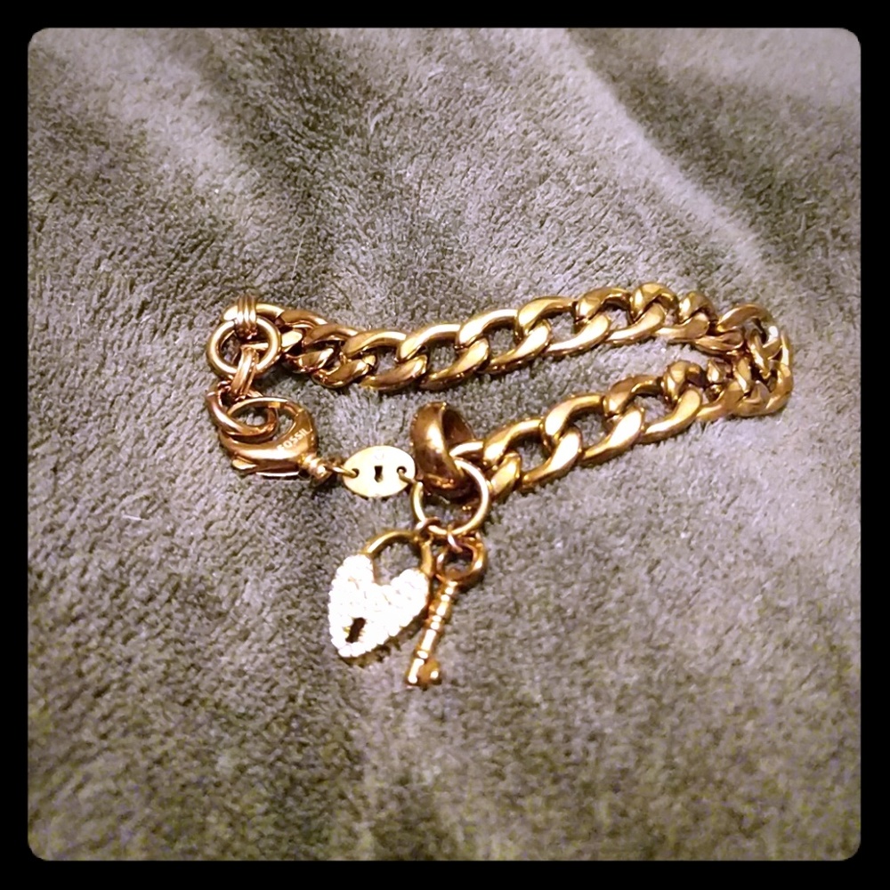 Fossil rose gold bracelet